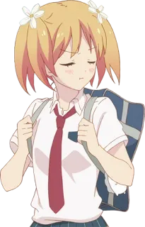 😤 anime, uniforme escolar, garota, fofa, desenho animado, estudante, gravata telegram sticker