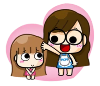 😀 MOM mother, child, affection, love, family whatsapp sticker