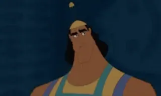😘 Kronk The Emperor's New Groove Dessin animé, Drôle, Personnage, Disney telegram sticker