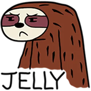 😐 Faultier, traurig, Tier, Cartoon, Aufkleber telegram sticker