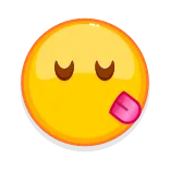 ๐ emoji, face, tongue, yellow, licking, hungry whatsapp sticker