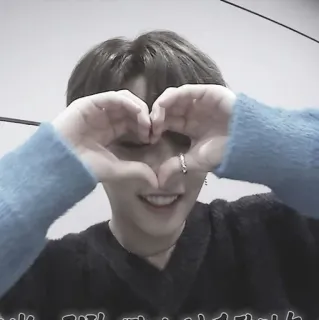 ❤️ heart, finger heart, korean, smile, positive telegram sticker