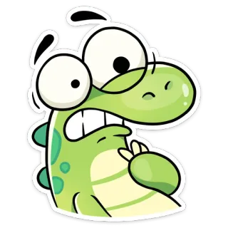 😵 cartoon, character, crocodile, sticker, animal, green whatsapp sticker