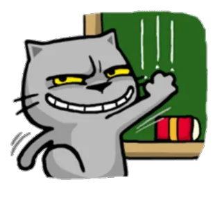 😈 Katze, Stinkefinger, beleidigend, Cartoon, Aufkleber telegram sticker