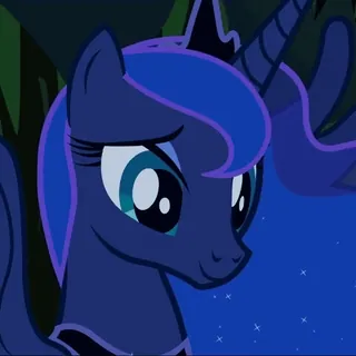 😉 Princess Luna My Little Pony poni, dibujos animados, princesa, Luna, noche, lindo telegram sticker