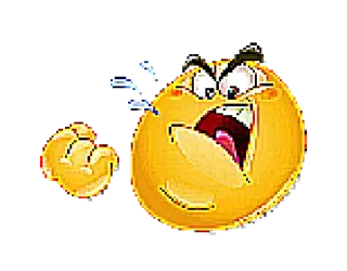 👺 表情符号, 生气, 卡通, 愤怒, 沮丧, 富有表现力 telegram sticker