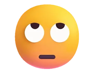 😑 อีโมจิ, กลอกตา, สีหน้า, ใบหน้า, ทัศนคติ, ประชดประชัน telegram sticker