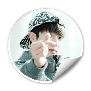 ❤ K-pop, сердечко пальцами, парень, подросток telegram sticker