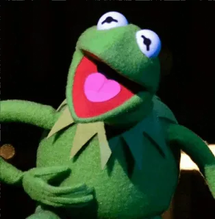 😑 Kermit Kermit la Rana, Muppet, marioneta, verde, rana, personaje telegram sticker