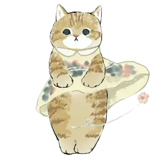🛴 cat, dress, cute, animal, sticker, illustration, cartoon telegram sticker