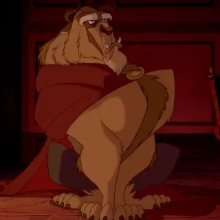 🥀 Beast Beauty and the Beast Beast, Disney, Beauty and the Beast, cartoon, character telegram sticker