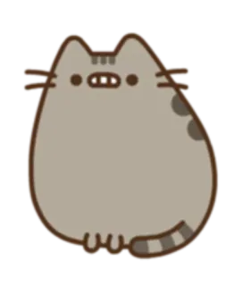 😬 Pusheen chat, dessin animé, Pusheen, mignon, autocollant telegram sticker