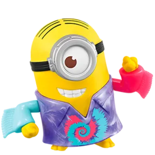 🙆 Minion cartoon, yellow, funny, character, tie-dye telegram sticker