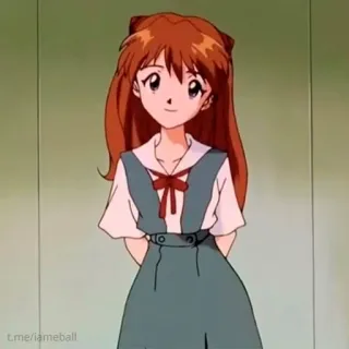 😊 Asuka Langley Soryu Neon Genesis Evangelion t.me/iameball Anime, Dibujo animado, Chica, Personaje, Sonrisa, Asuka, Evangelion telegram sticker