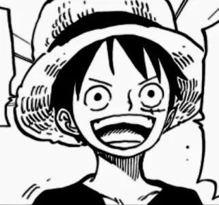 🙂 Monkey D. Luffy One Piece luffy, one piece, anime, manga, straw hat, pirate telegram sticker