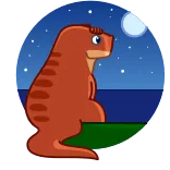 😶 dinosaur, t-rex, moon, night, cartoon, animal telegram sticker