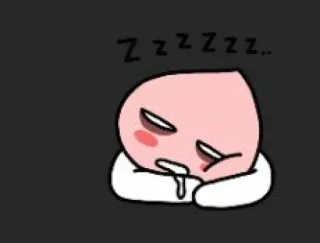 😮‍💨 ZZZZZZZ... sommeil, dormir, dessin animé, mignon, pêche whatsapp sticker