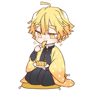 😗 Zenitsu Agatsuma Demon Slayer Anime, Thanh gươm diệt quỷ, Zenitsu, Chibi, Dễ thương telegram sticker