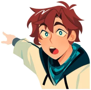 😲 desenho animado, anime, menino, personagem, ilustração telegram sticker