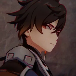 🍵 Zhongli Genshin Impact Anime, Gra wideo, Postać, Grafika cyfrowa, Portret telegram sticker