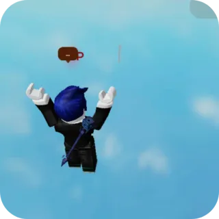 🏙 roblox, 아바타, 파란 머리, 3D, 게임, 포즈 telegram sticker