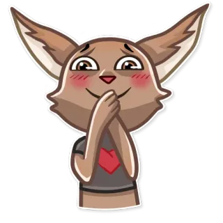 😳 キツネ, かわいい, 擬人化, 動物, ステッカー, 漫画 telegram sticker