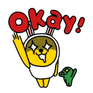 👌 okay! imut, hewan, kelinci, stiker telegram sticker