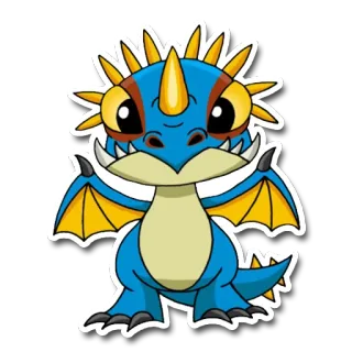 🐾 dragon, cartoon, cute, sticker, fantasy whatsapp sticker