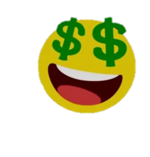 🤑 เงิน, อิโมจิ, หน้า, ดอลลาร์, ความมั่งคั่ง, มีความสุข telegram sticker