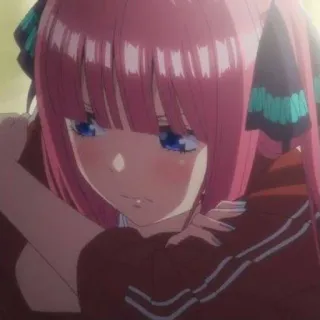 🦋 Nino Nakano The Quintessential Quintuplets Anime, Pelo rosa, Linda, Chica, Personaje, Nino Nakano, Las Quintillizas telegram sticker