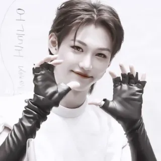 📦 아베메다 K-pop, Idol, Mężczyzna, Rękawiczki bez palców, Osoba, Portret whatsapp sticker