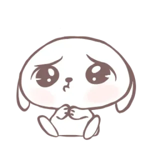 🎀 chó con, buồn, dễ thương, đáng yêu, kawaii, van xin telegram sticker