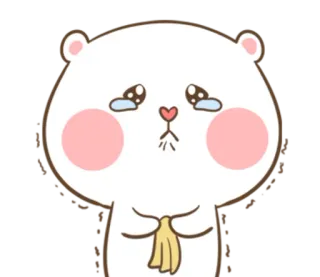 🐽 triste, chorando, urso, desenho animado, emoções, fofo, kawaii telegram sticker