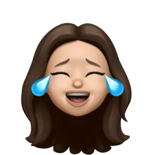 😂 Emoji, Mulher, Rindo, Chorando, Engraçado, Expressão telegram sticker