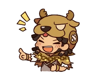 ⭐ sticker, chibi, schattig, vrolijk, duim omhoog, anime telegram sticker