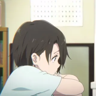 🍓 anime, girl, sad, emotional, pensive telegram sticker