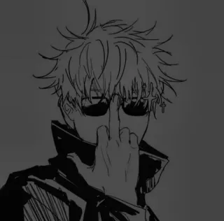 🖤 doigt d'honneur, offensant, geste, dessin animé telegram sticker