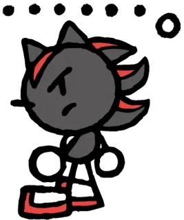 😑 Shadow video game, character, anthropomorphic, hedgehog, sonic the hedgehog telegram sticker