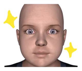 ✨ face, 3D, child, head, portrait whatsapp sticker