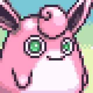 🙂 Cleffa cleffa, pokemon, fofo, rosa, videogame, pixel art, desenho animado telegram sticker