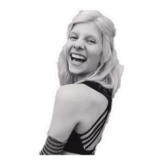 😁 Aurora Aurora Aksnes, penyanyi, penulis lagu, musisi, selebriti, potret, hitam putih whatsapp sticker