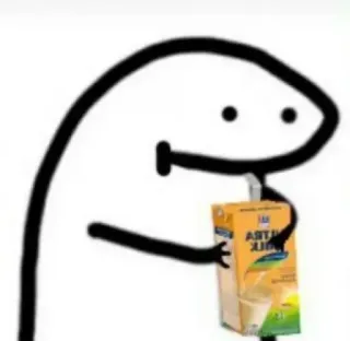 🥛 MILK молоко, напиток, питье, мультфильм whatsapp sticker