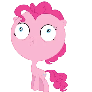 😶 Pinkie Pie My Little Pony pinkie pie, my little pony, мультфильм, смешной, глупый telegram sticker