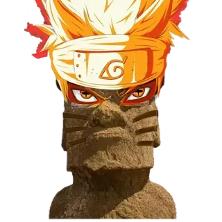 🗿 Naruto นารูโตะ, อนิเมะ, มังงะ, เกาะอีสเตอร์, โมอาย, ตลก, การ์ตูน telegram sticker