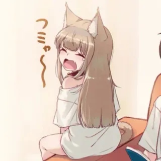 🍨 つミャ〜 Anime, Catgirl, Kawaii, Carino whatsapp sticker