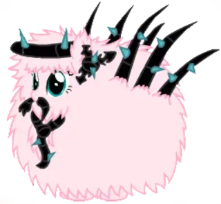 🤯 cartoon, monster, creature, cute, pink, fluffy telegram sticker
