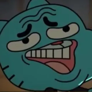 😏 Gumball Watterson The Amazing World of Gumball Cartoon, lustiges Gesicht, Kaugummi, animiert, Figur whatsapp sticker