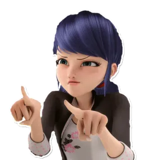 😠 Marinette Miraculous Ladybug Marinette, Miraculous Ladybug, desenho animado, personagem telegram sticker