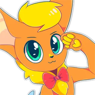 👌 dibujo animado, zorro, animal, lindo, naranja, personaje, kawaii telegram sticker