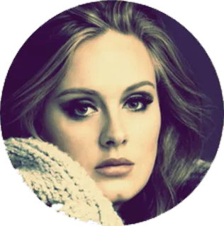 🙆 Adele cantante, mujer, celebridad, retrato, cara, persona telegram sticker